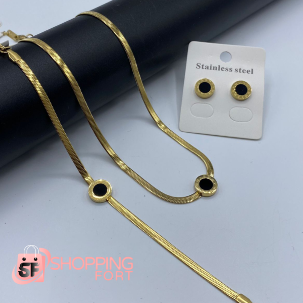 Fashion Stainless Steel Roman Numerals Jewelry Set