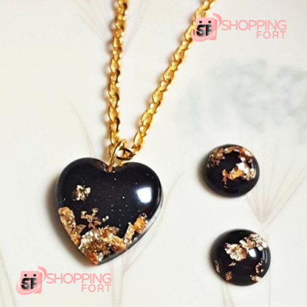 Heart Resin Jewllery Set