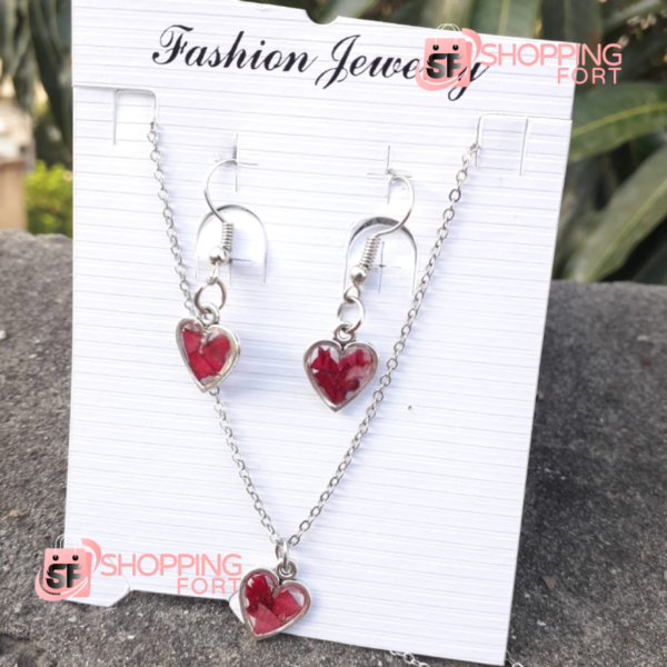 Silver Resin Jewellery Set