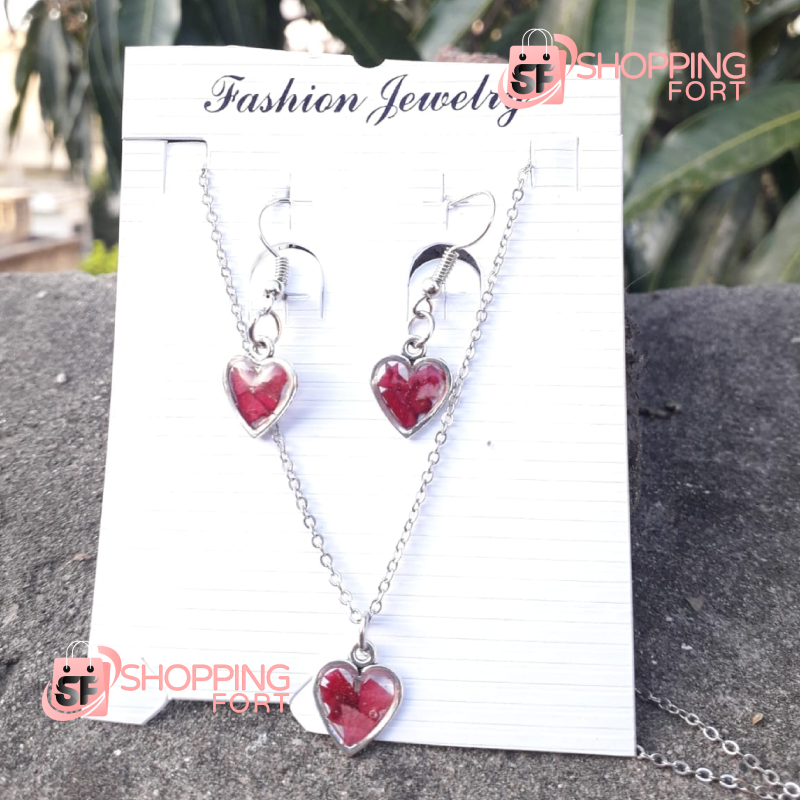Silver Resin Jewellery Set - Image 5