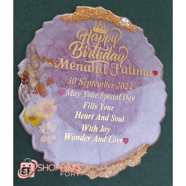 Resin Birthday Plaque