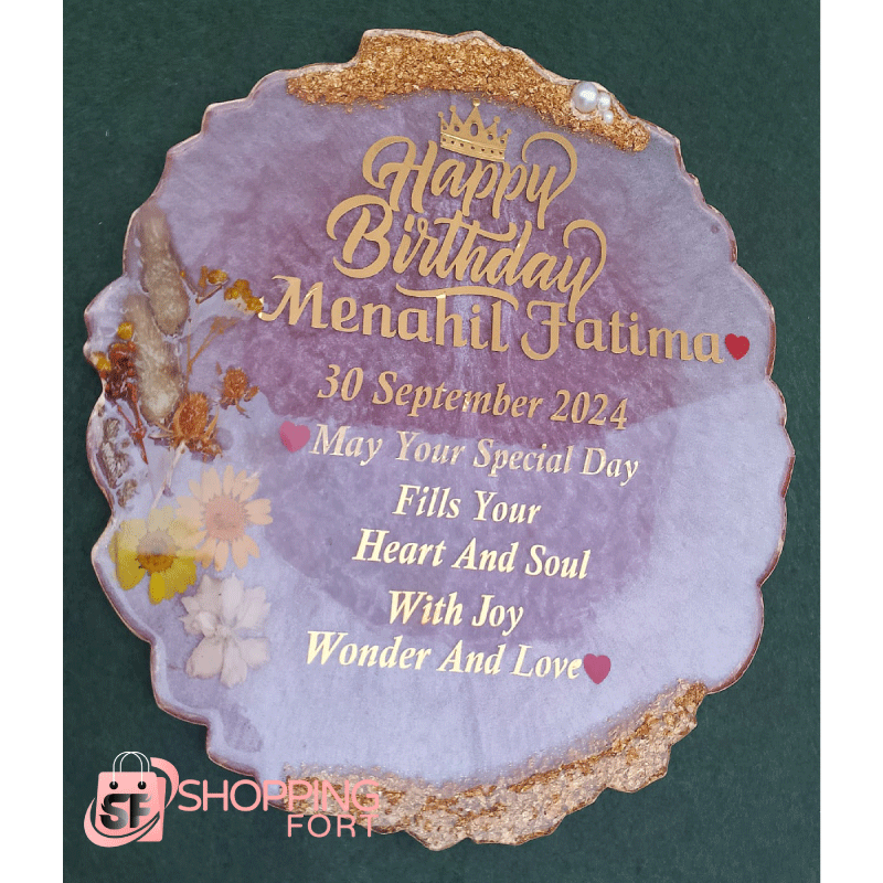 Resin Birthday Plaque