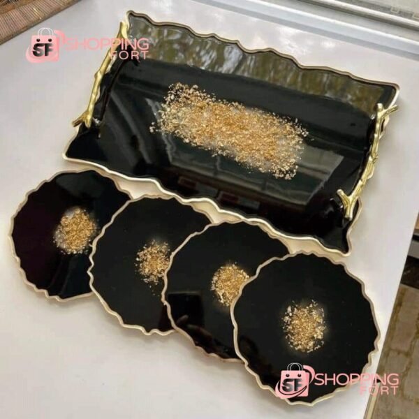 Resin Tray with Coaster